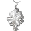 Four Leaf Clover with Crystals Cremation Pendant