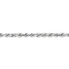 14K White Gold Rope Chain- Diamond Cut