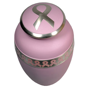 Breast Cancer Ribbon Memorial Urn