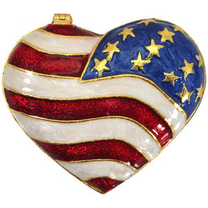 Patriotic Heart Urn Keepsake