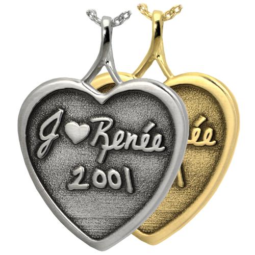 3D Handwriting Jewelry- Heart