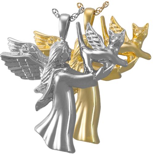 Angel Cat Cremation Pendant