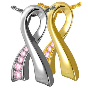 Breast Cancer Ribbon Pink Stones