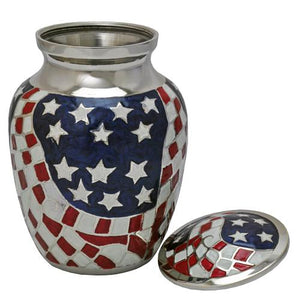 USA Flag Patriotic Sharing Urn 6"