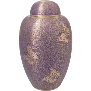 Classic Antique Butterfly Purple Urn