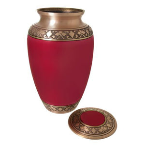 Cherry Red Cremation Urn