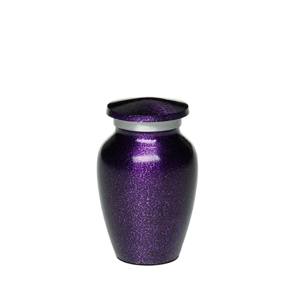 Speckled Purple Alloy Urn Keepsake
