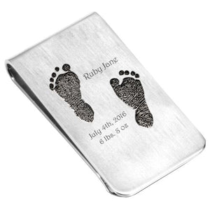 Baby Feet Footprints Money Clip