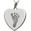 Baby Footprint Heart Pendant
