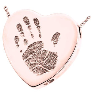 Baby Handprint Heart Pendant