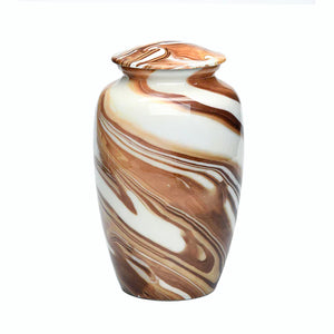 Cafe au Lait Swirl Alloy Urn