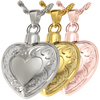 Double Etched Heart Pendant