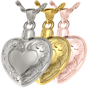 Double Etched Heart Pendant