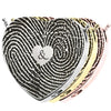 Double Fingerprint Heart Pendant with Ampersand