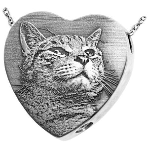 Heart 3D Pet Photo Engraved Pendant