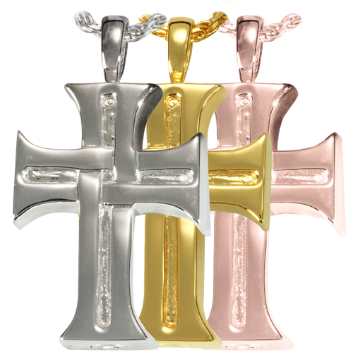 Mens cremation cross necklace deals
