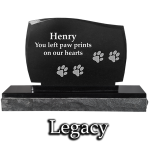 Legacy Pet Photo Laser Engraved Granite Memorial Headstone