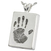 Rectangle Handprint Pendant