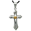 Cross My Heart Cremation Pendant- Stainless Steel