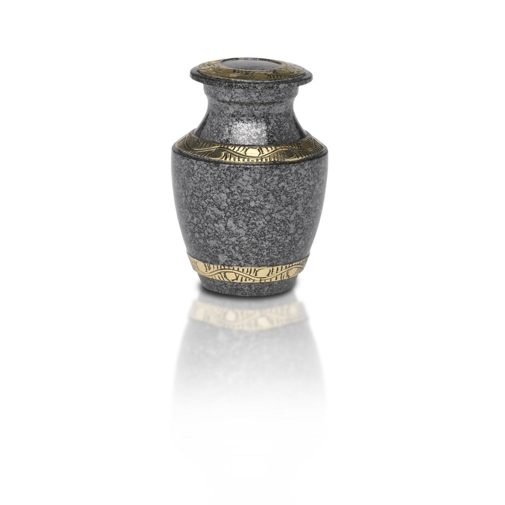 Speckled Black Brass Cremation Urn Keepsake