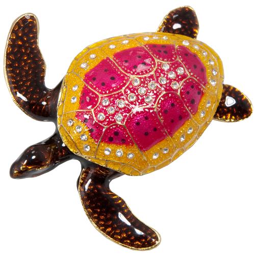 Coral Pink Turtle Urn Keepsake