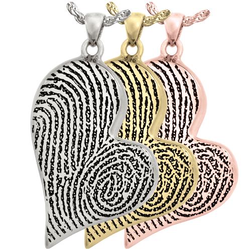 Teardrop Heart Double-Print Pendant
