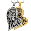 Teardrop Heart Fingerprint Pendant
