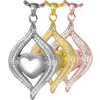 Teardrop Ribbon Heart Pendant