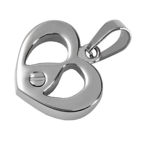 Center of the Heart Cremation Pendant- Stainless Steel